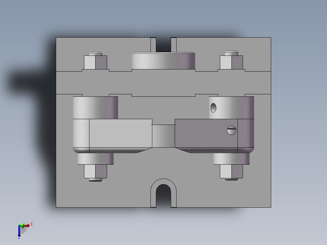 831007拨叉加工工艺及镗φ55孔及φ73端面夹具设计【含三维SolidWorks和UG】俯视图
