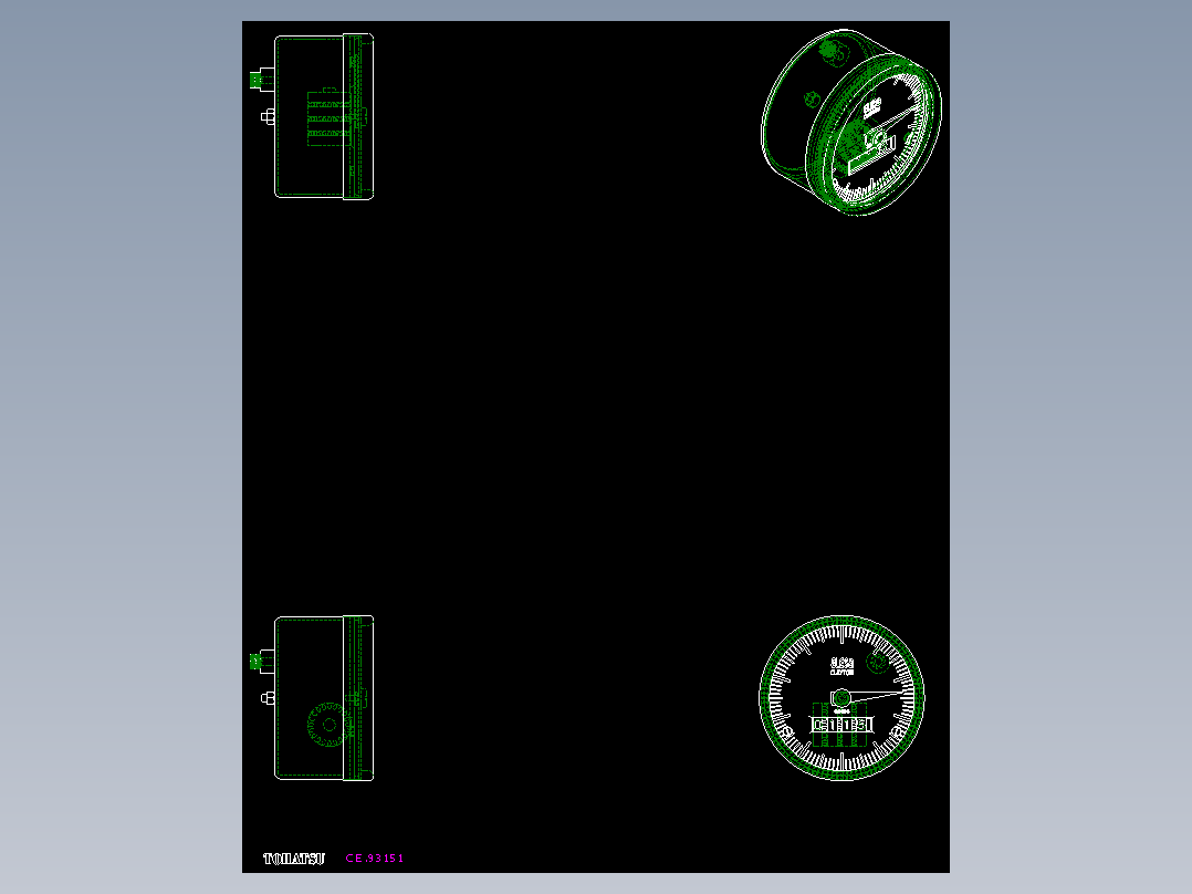 水平指示器PW02-2D多系列多零件图纸模型