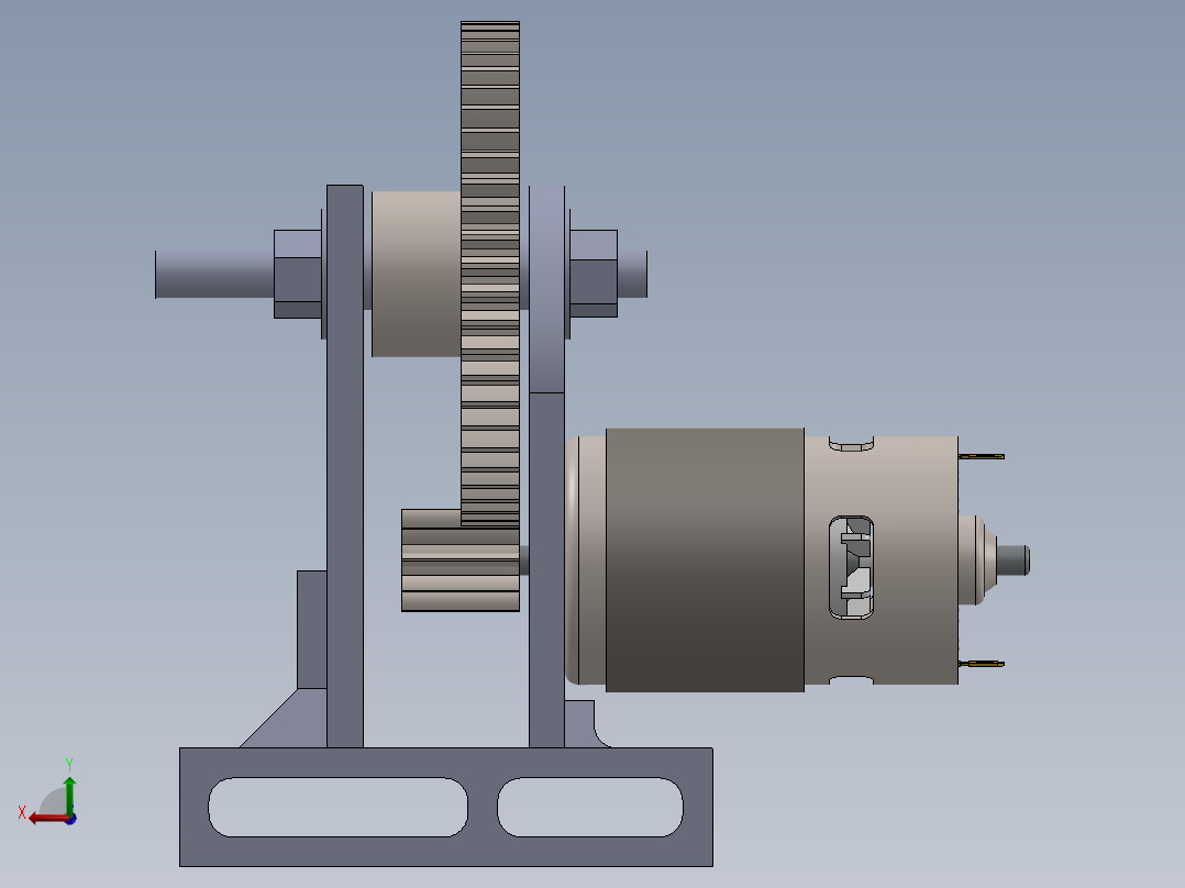 微型线圈风车减速电机后视图