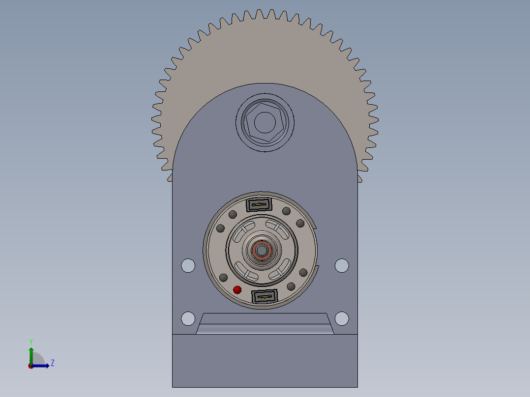 微型线圈风车减速电机左视图