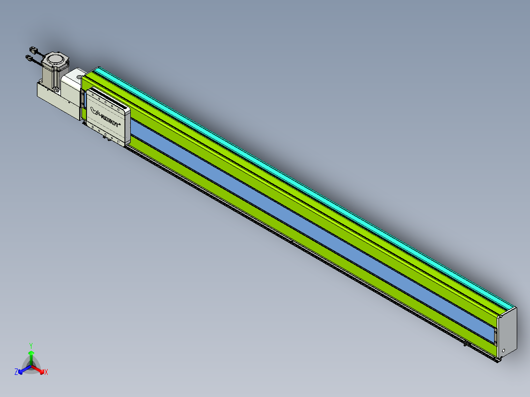 威洛博VBC同步带传动一无尘环境VBC17-L45-S1650-BL-ZP75-C3正等轴测图