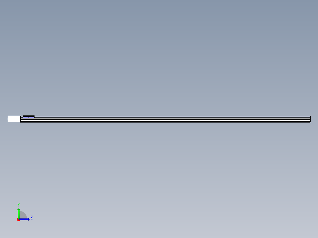 同步带滑台-半封闭B17H-L50-S3900-L-P75-D3左视图