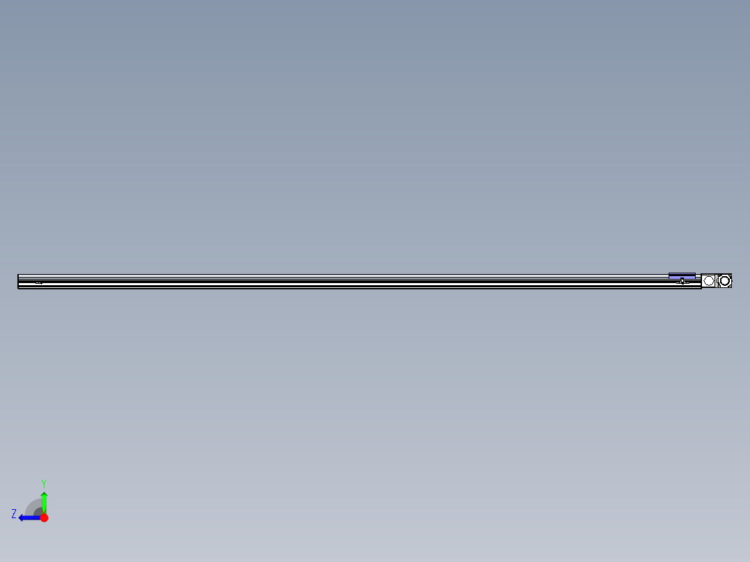 同步带滑台-半封闭B17H-L50-S3900-L-P75-D3右视图