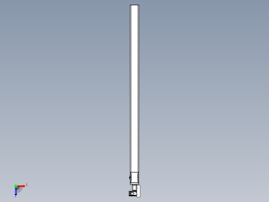 同步带全封闭直线模组TPA-HCB-105D-90-L2000-MR-C-P20-N3俯视图