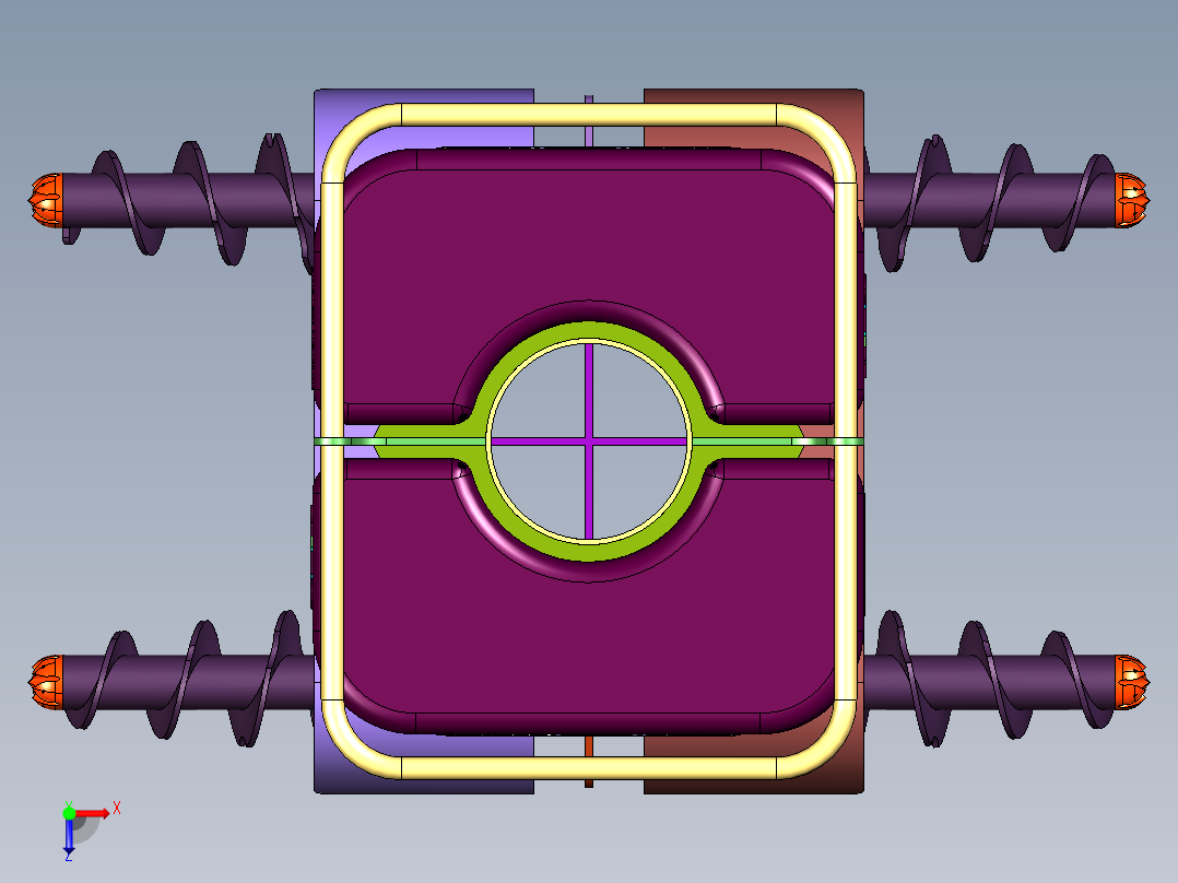 游泳池水下全自动吸污机构俯视图