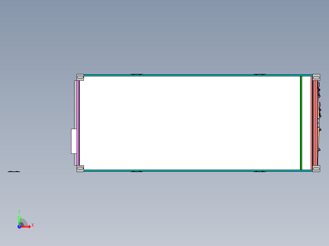 20尺储能用集装箱图纸前视图