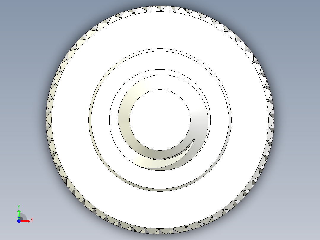 滚花指旋螺钉-M2 x 7mm前视图