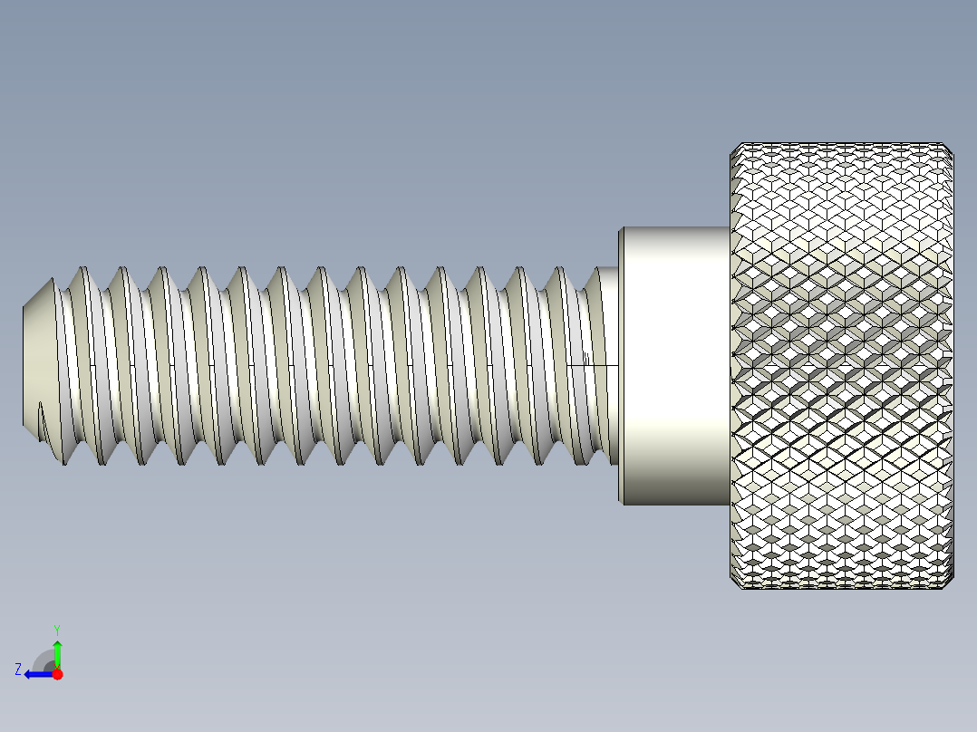 滚花指旋螺钉-M2 x 7mm右视图