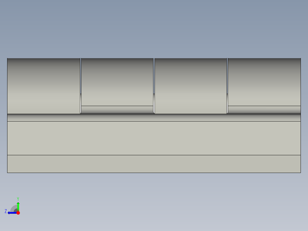 工程塑膠鉸鏈CFH-3D多系列多零件图纸模型右视图