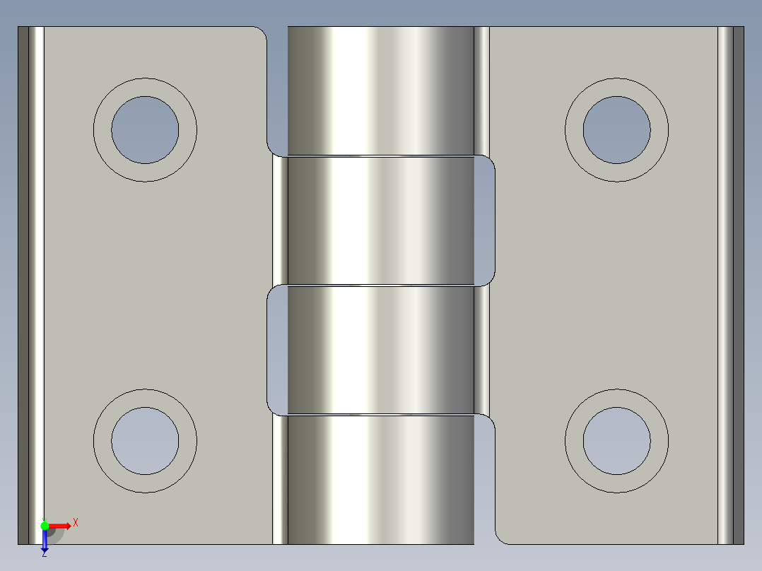 工程塑膠鉸鏈CFH-3D多系列多零件图纸模型俯视图