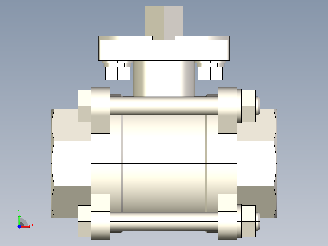 阀门模型-2654_40Quarter_turn_ball_valve前视图
