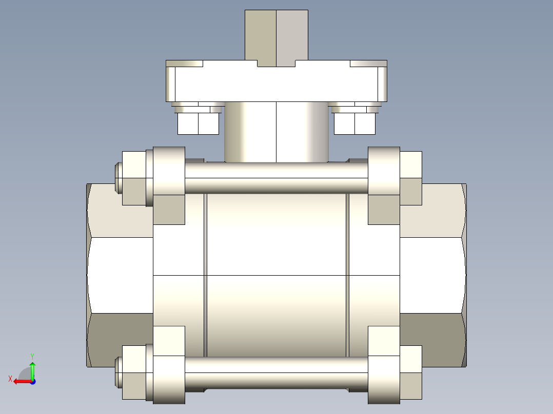 阀门模型-2654_40Quarter_turn_ball_valve后视图