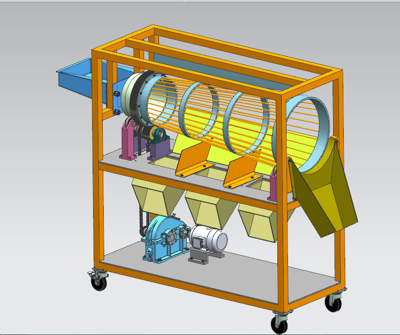 滚筒式分拣机UG三维