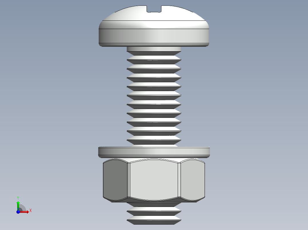 紧固件-M5-0.80 Round Head前视图