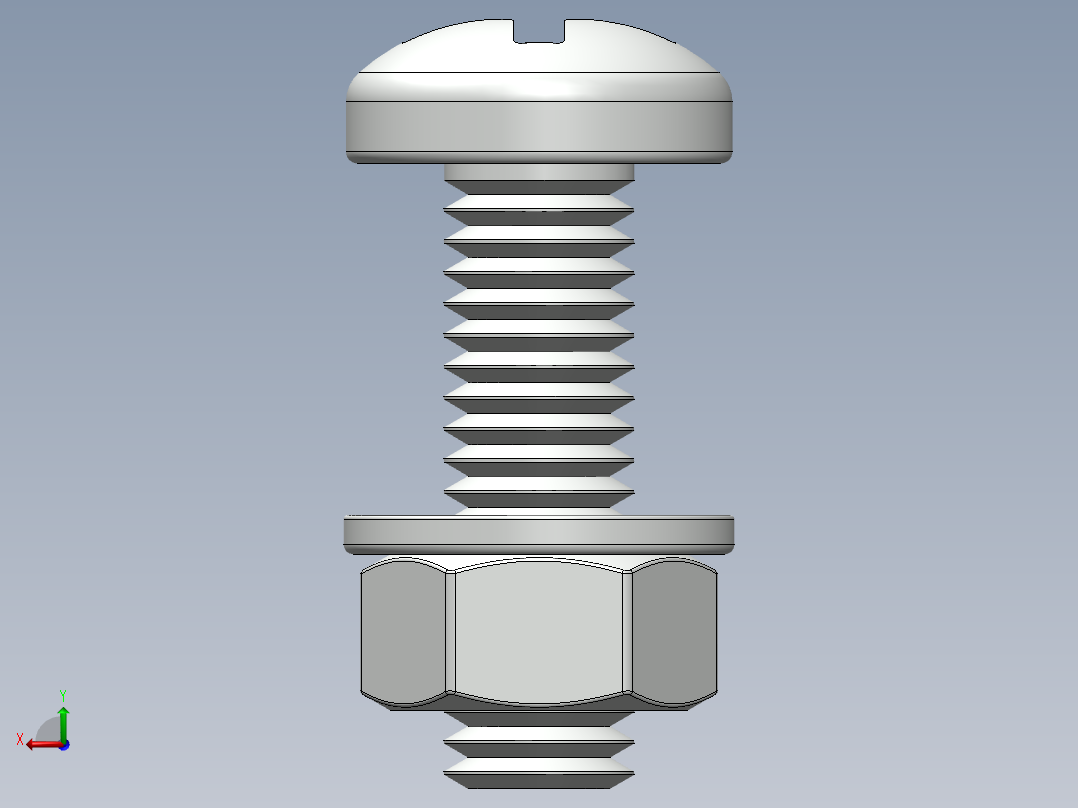 紧固件-M5-0.80 Round Head后视图