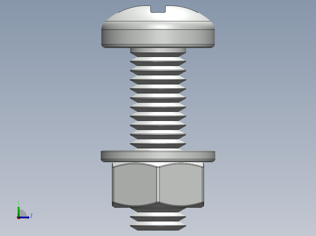 紧固件-M5-0.80 Round Head左视图