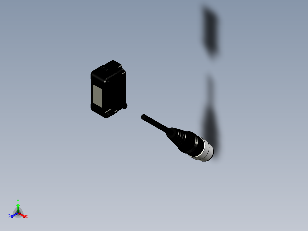 基恩士PZ-G52EN_G52EP_R_kc图纸模型正等轴测图