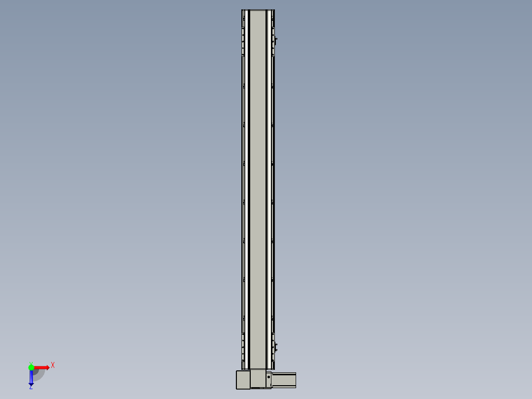 直线模组LHB17-L40-S1550-LD设计图纸俯视图