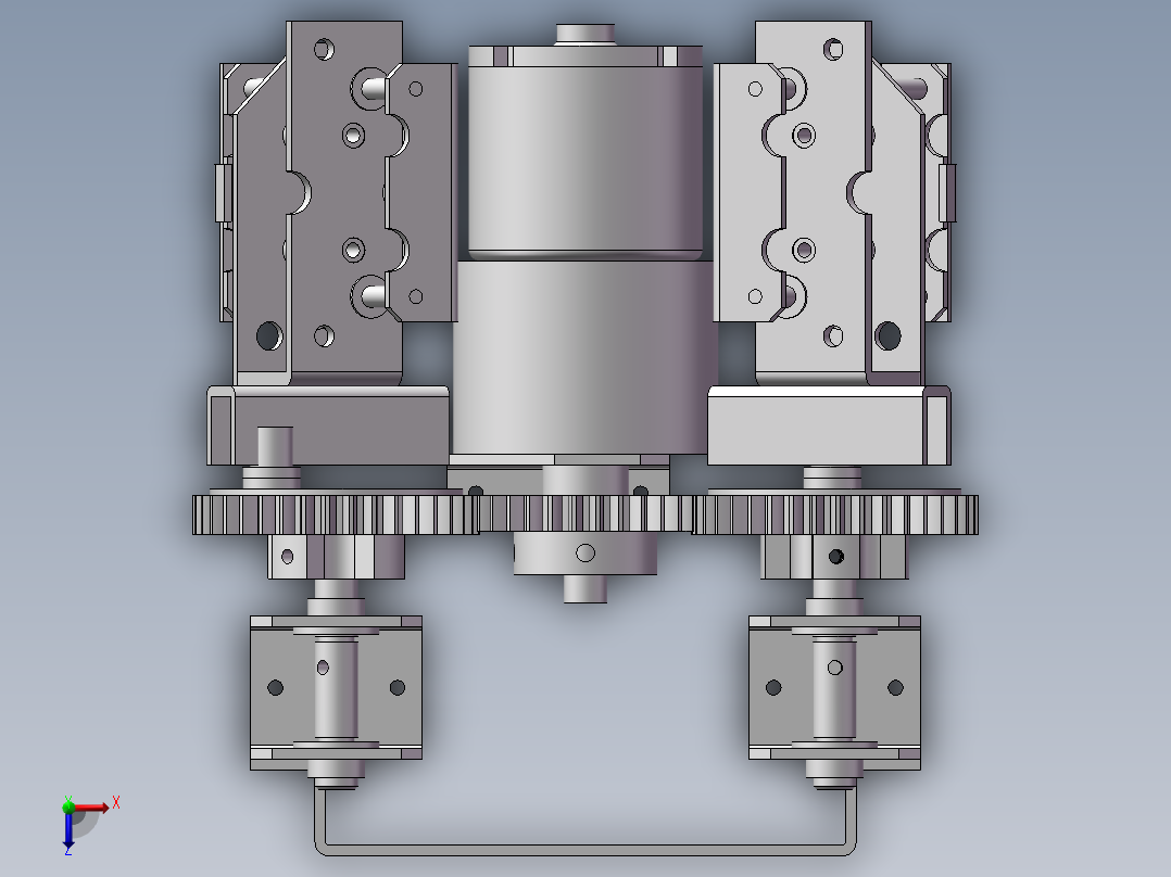 齿轮传动往复机构stp俯视图