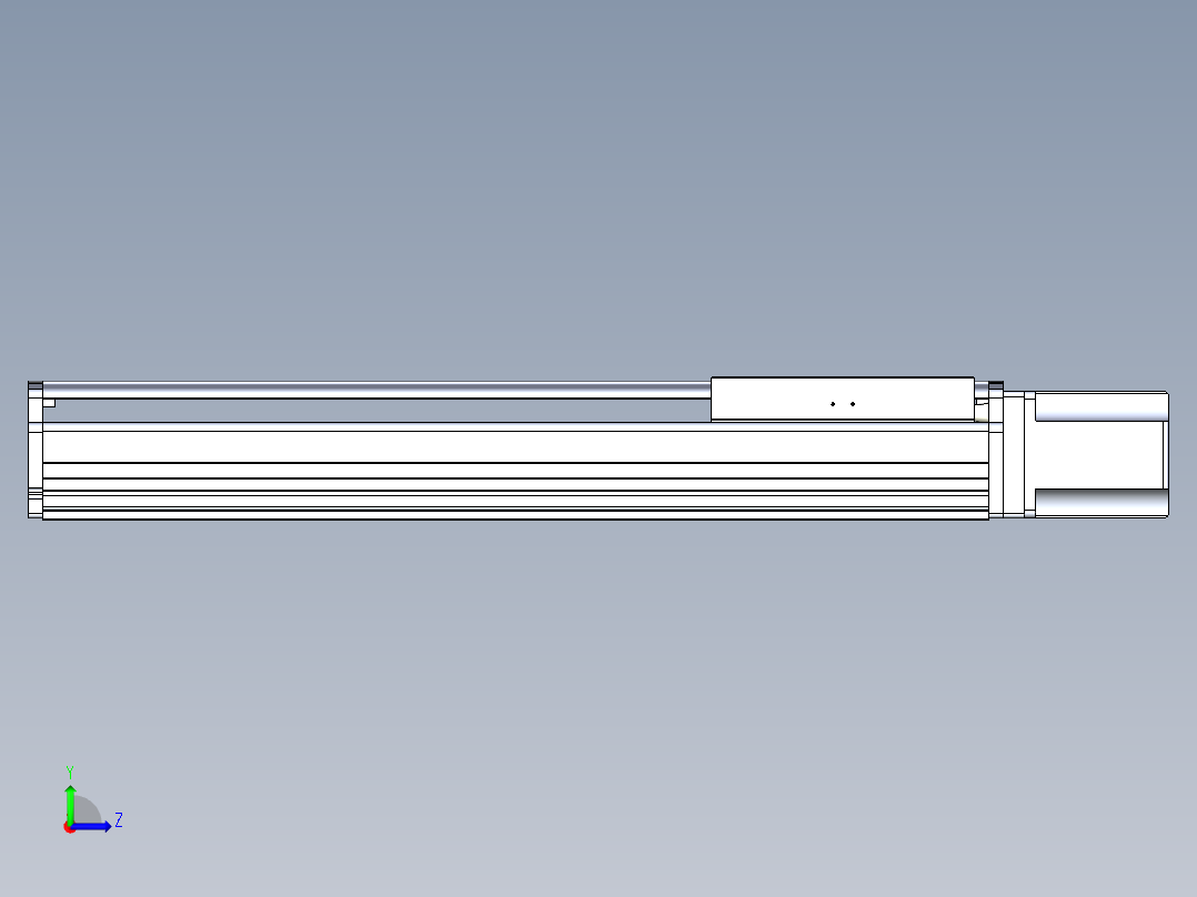 东锦丝杆传动-直线滑台模组DH270-C-L10-S600-BC-T1000W-C3左视图