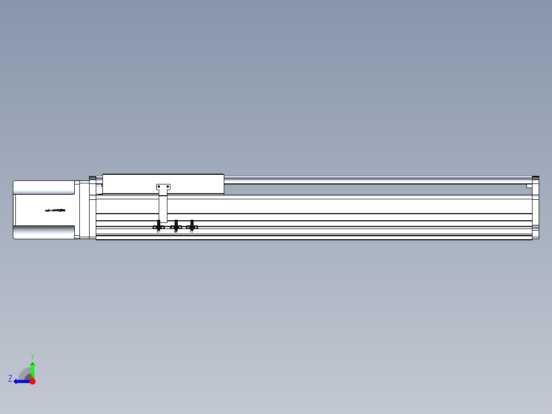 东锦丝杆传动-直线滑台模组DH270-C-L10-S600-BC-T1000W-C3右视图