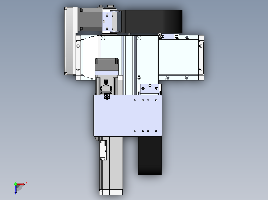 内嵌直交机械手XYG系列XYG430-A4俯视图