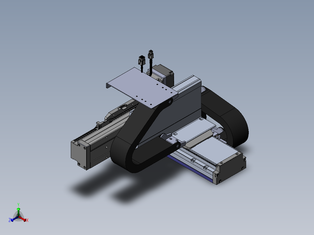 内嵌直交机械手XYG系列XYG430-A4正等轴测图