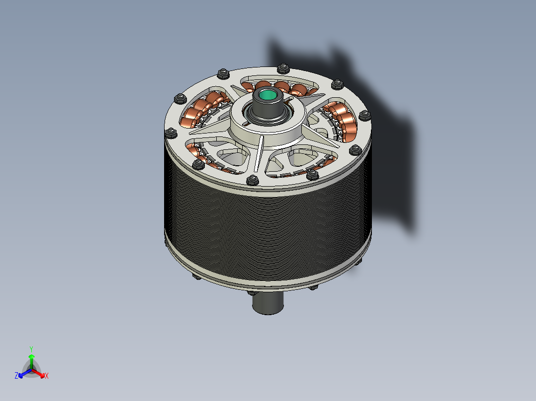 直流电动机正等轴测图