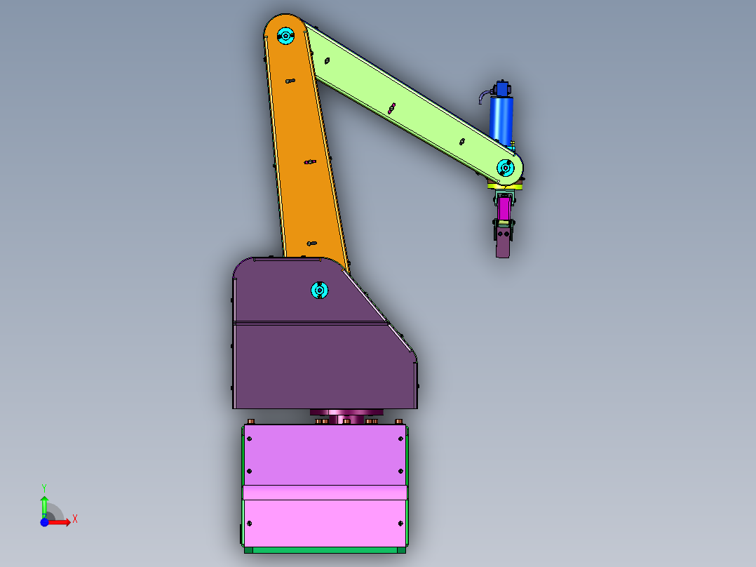 搬运上下料伺服电机机器人前视图