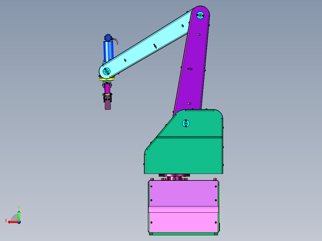 搬运上下料伺服电机机器人后视图