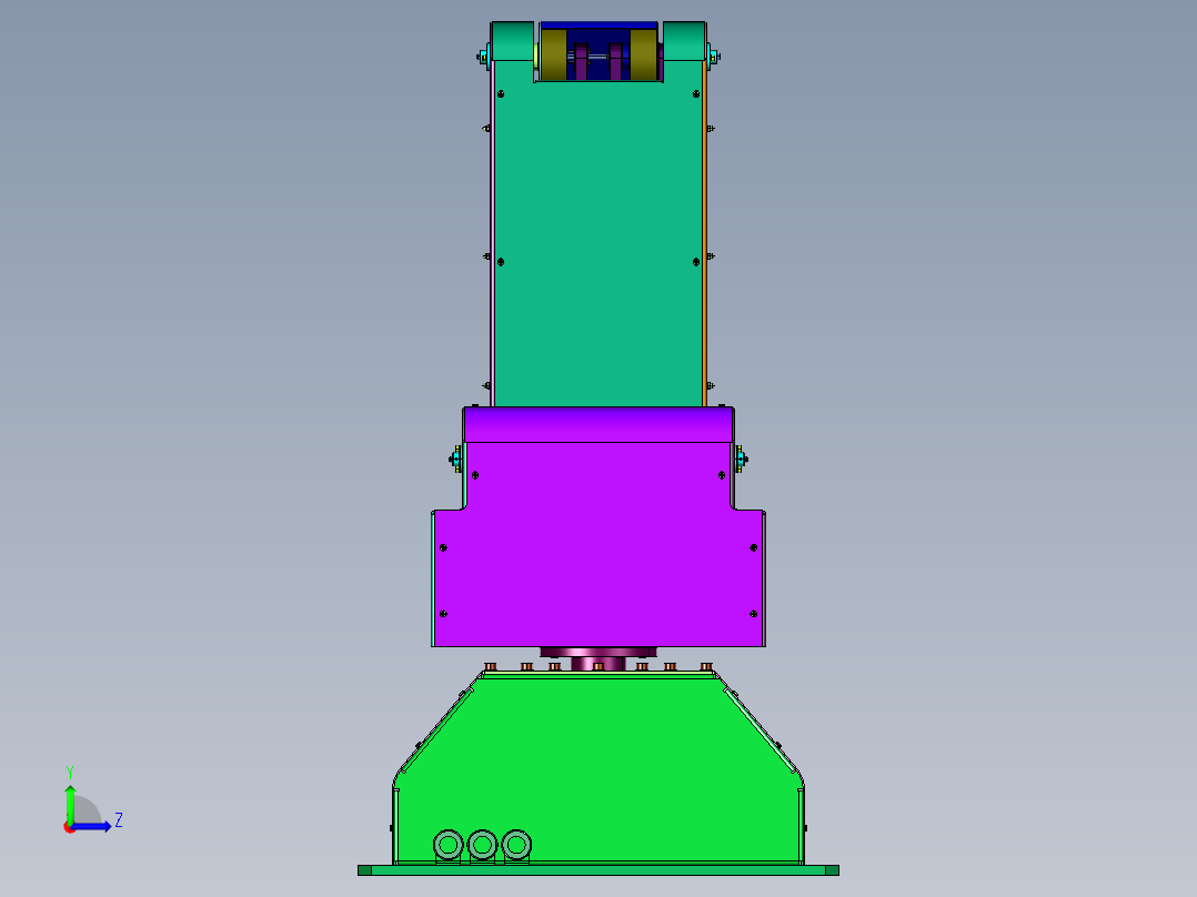搬运上下料伺服电机机器人左视图