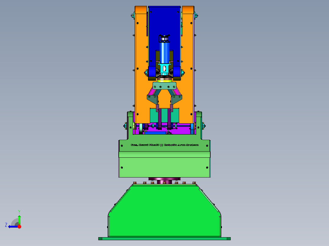 搬运上下料伺服电机机器人右视图
