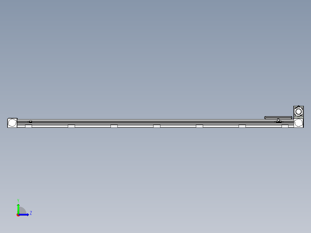 同步带滑台-欧规B8-L88-S2300-L-ZP75-D3-N10左视图