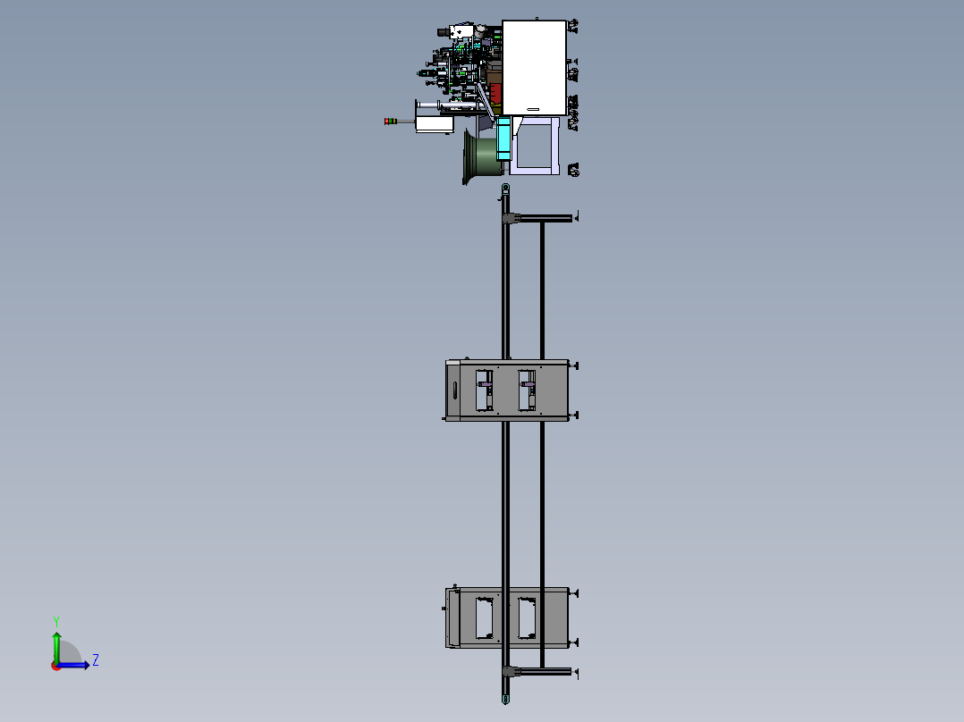 高压变压器保护器自动焊接生产线sw17可编辑左视图