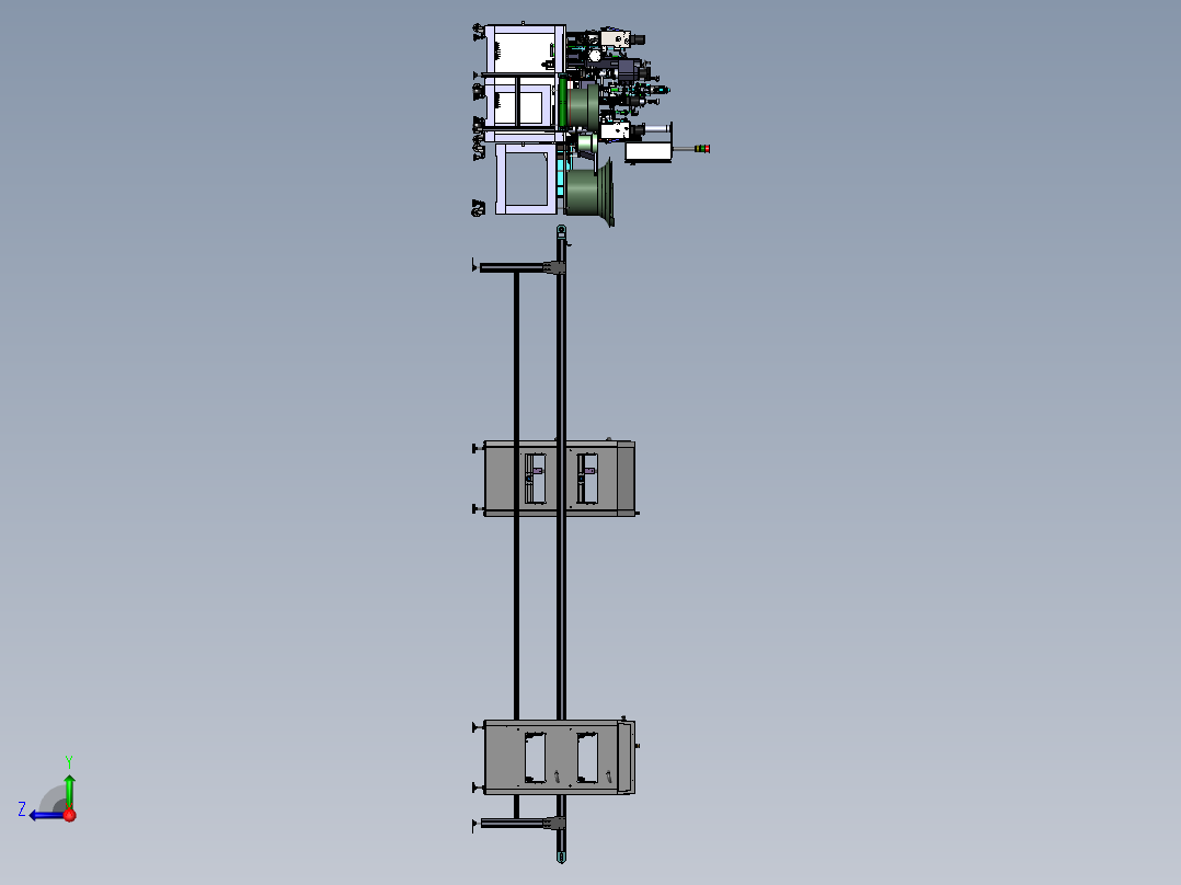 高压变压器保护器自动焊接生产线sw17可编辑右视图