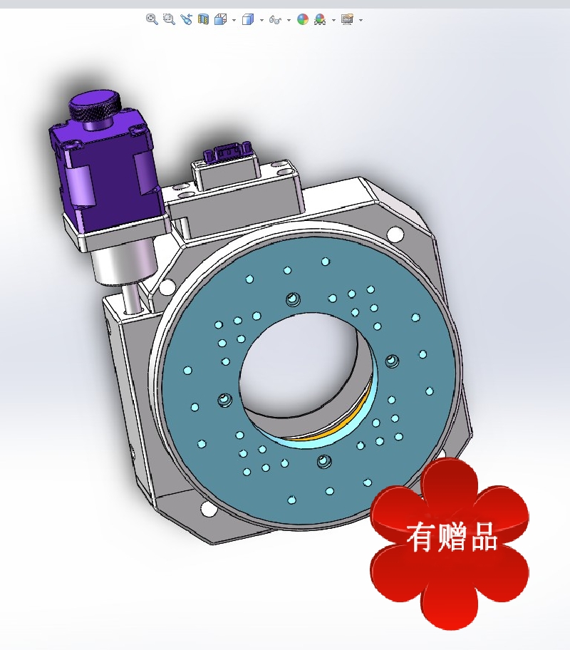 直径200蜗轮轮蜗杆数控回转台分度盘机械设计 3D图纸三维模型
