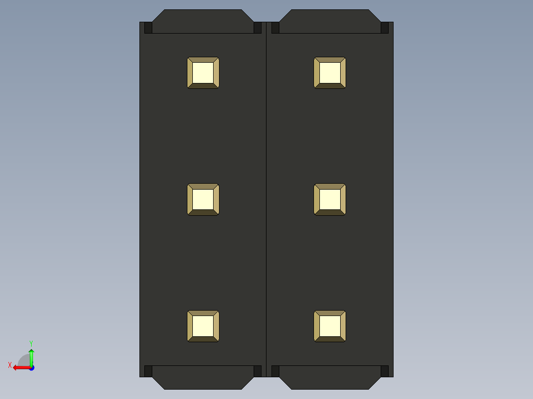彩色公头100mil（2.54mm）系列-DS1021_black_3x02p_100mil_Type19_rev1.0后视图