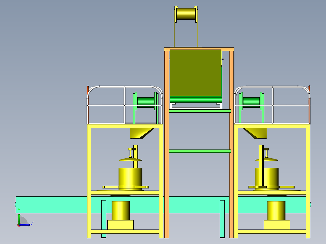 物料输送筛选机左视图