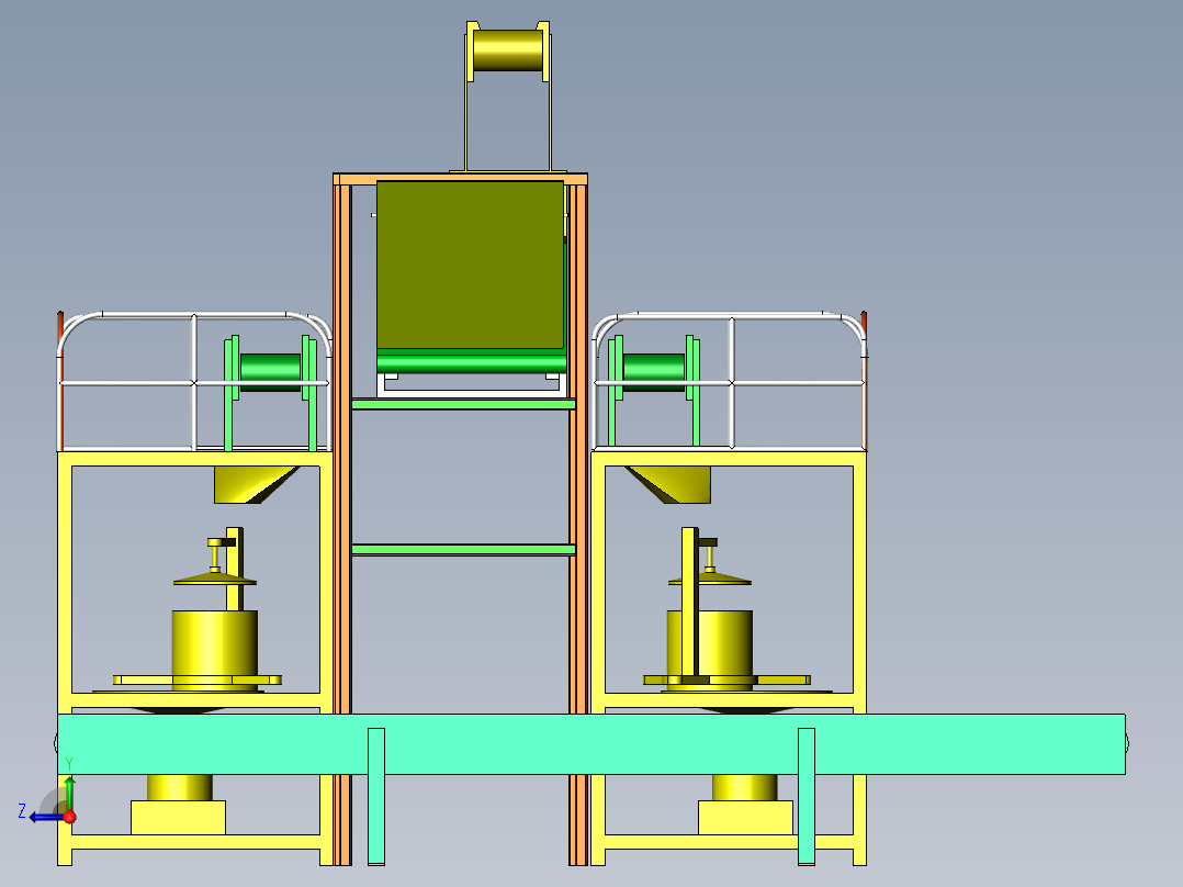 物料输送筛选机右视图