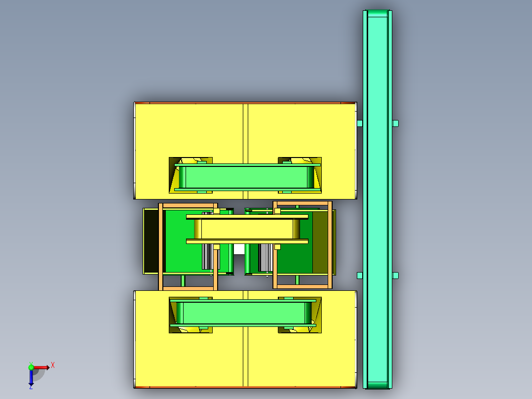 物料输送筛选机俯视图