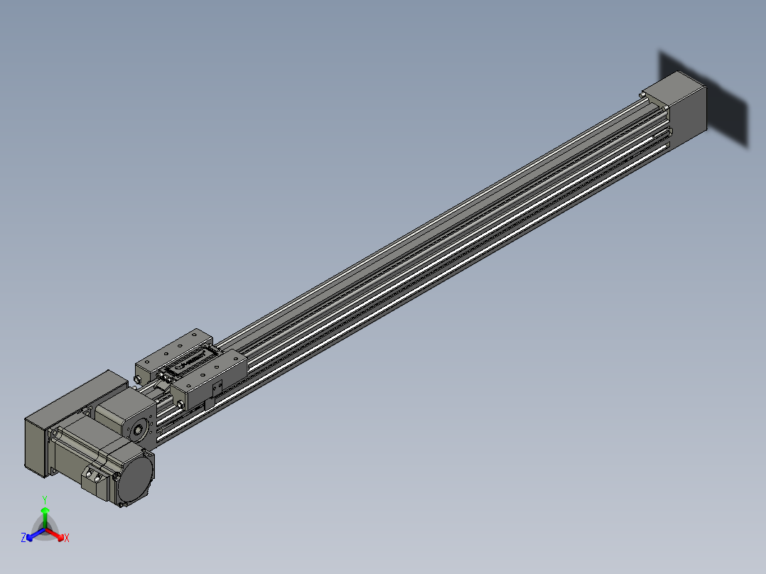 威洛博直线电机模组EB4-L40-S600-BR-57-MS3正等轴测图