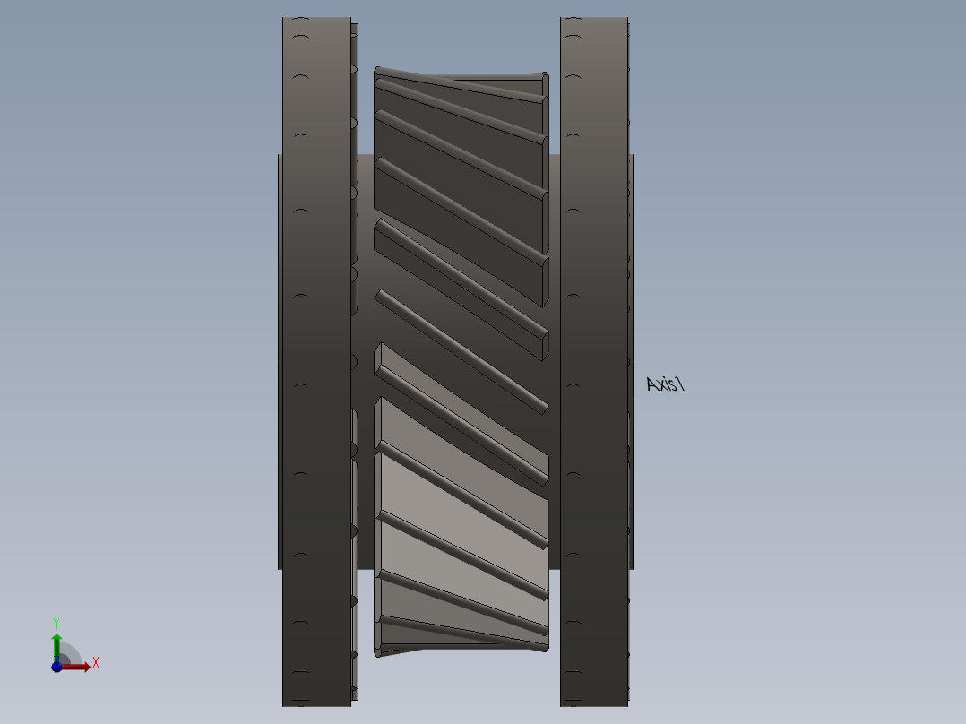 涡轮 叶片 涡扇 (17)前视图