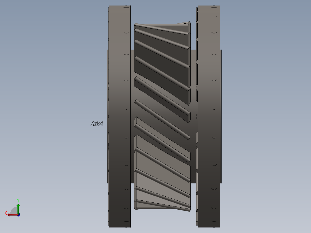 涡轮 叶片 涡扇 (17)后视图