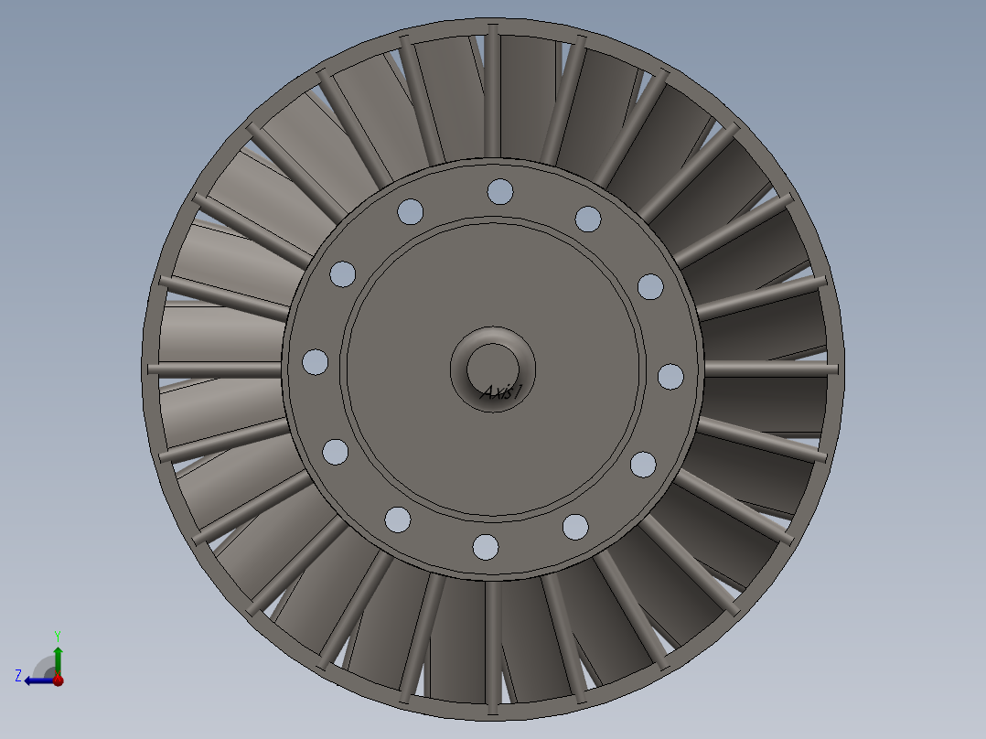 涡轮 叶片 涡扇 (17)右视图