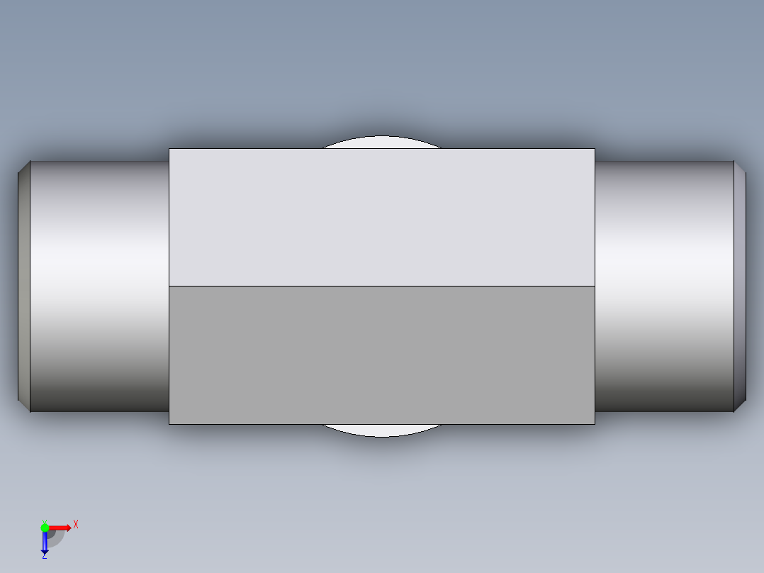 卡套式工业通用硬管接头EO_Adjustable_locknut_branch_tee_TEE12SROMDCF俯视图