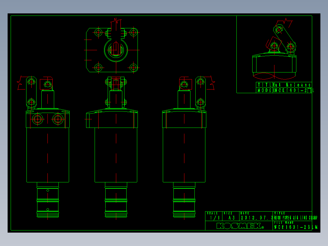 KOSMEKWCE1601-2SLM多系列多零件图纸模型多系列多零件图纸模型