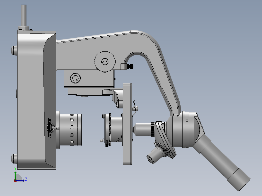 简易显微镜左视图