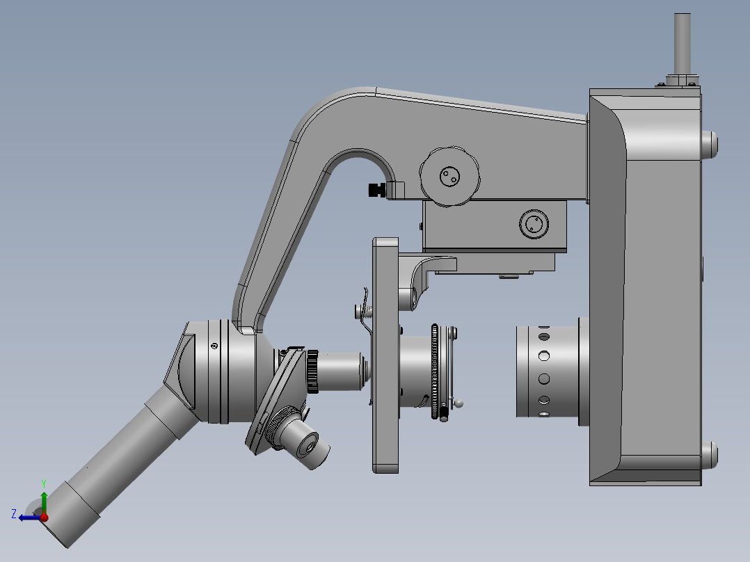 简易显微镜右视图