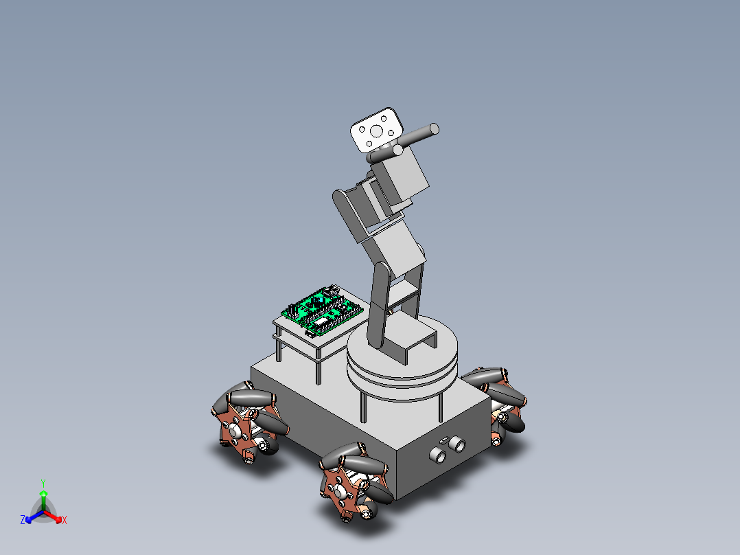 循迹小车正等轴测图