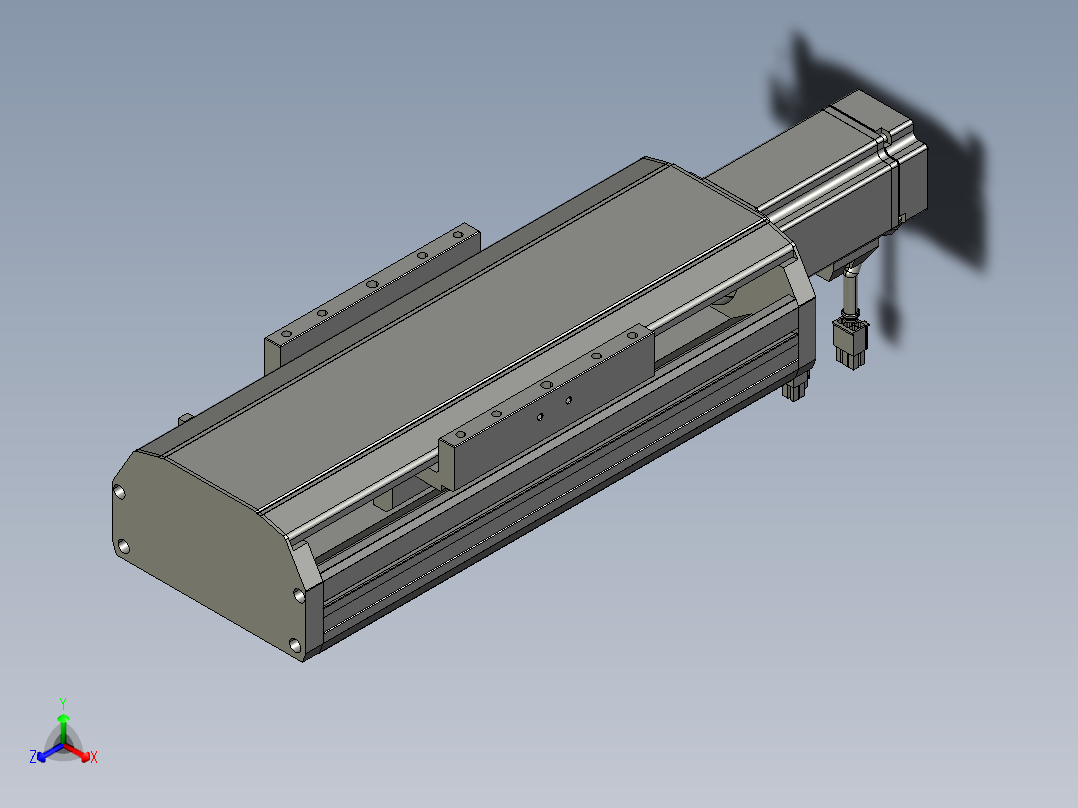 东锦丝杆传动-直线滑台模组DH135-C-L10-S50-BC-P400W-C3正等轴测图